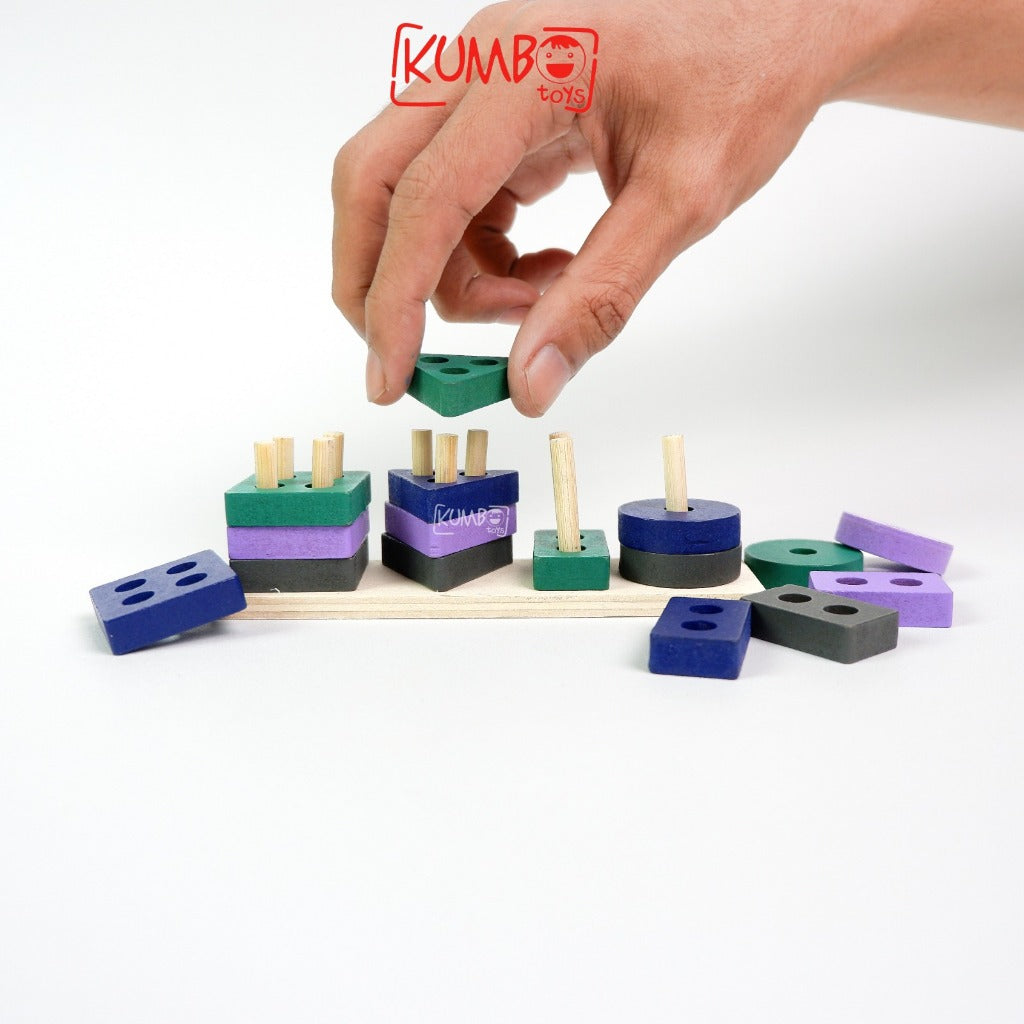 Mainan Edukasi Anak Puzzle Geometri Panjang