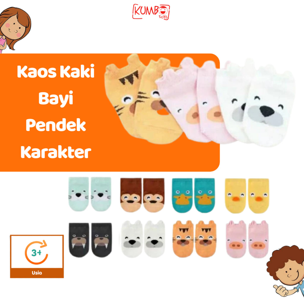 Kaos Kaki Anak Bayi Model Pendel Karakter Lucu