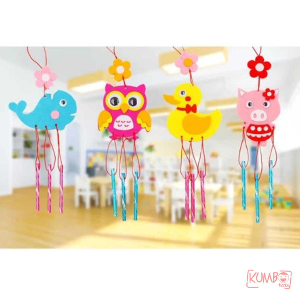 Mainan Edukasi Anak DIY Gantungan Flanel Felt Lonceng Angin Genta Wind Chime Craft Prakarya Kerajinan Tangan