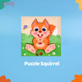 Mainan Edukasi Anak Puzzle Kayu 3D Shape Animal Aneka Bentuk Warna