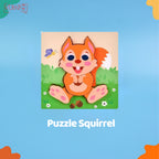 Mainan Edukasi Anak Puzzle Kayu 3D Shape Animal Aneka Bentuk Warna