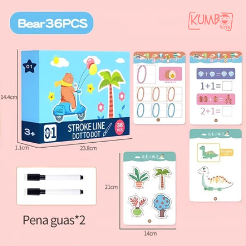 Mainan Edukasi Anak Book Stroke Line Dot To Dot Buku Belajar Menulis Reuseable Magic Workbook Activity