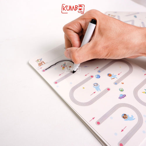 Buku Edukasi Anak Tracing Book Wipe And Clean Reuseable Worksheet