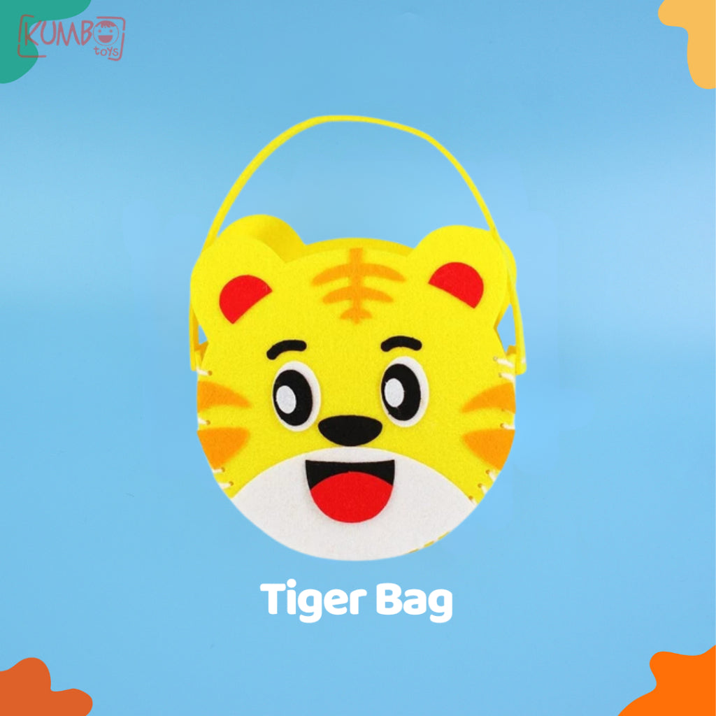 Mainan Edukasi Anak Tas Flanel Anak Montessori DIY Flanel HandBag Menjahit Handcraft Craft karakter