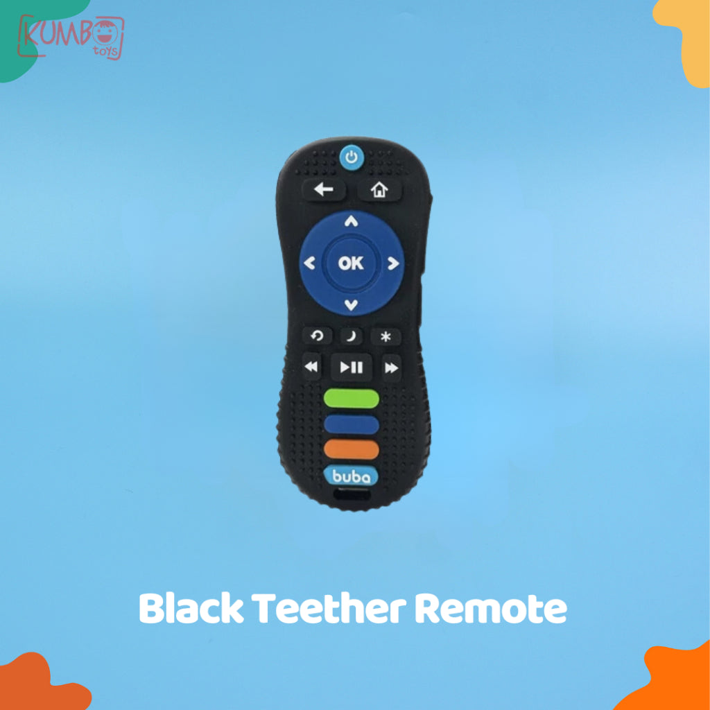 Mainan Gigitan Teether Bayi Silicone Bentuk Remote Bear Polos Teether