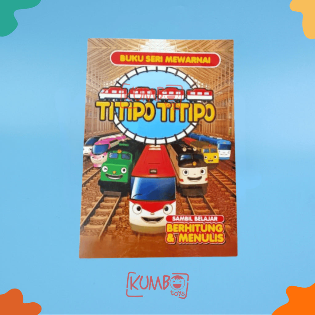 Buku Edukasi Mewarnai Berhitung dan Menulis Anak TK / Paud Karakter A5