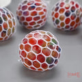 Mainan Edukasi Anak Squishy Mesh Ball Waterbeads Rainbow Bola Jaring