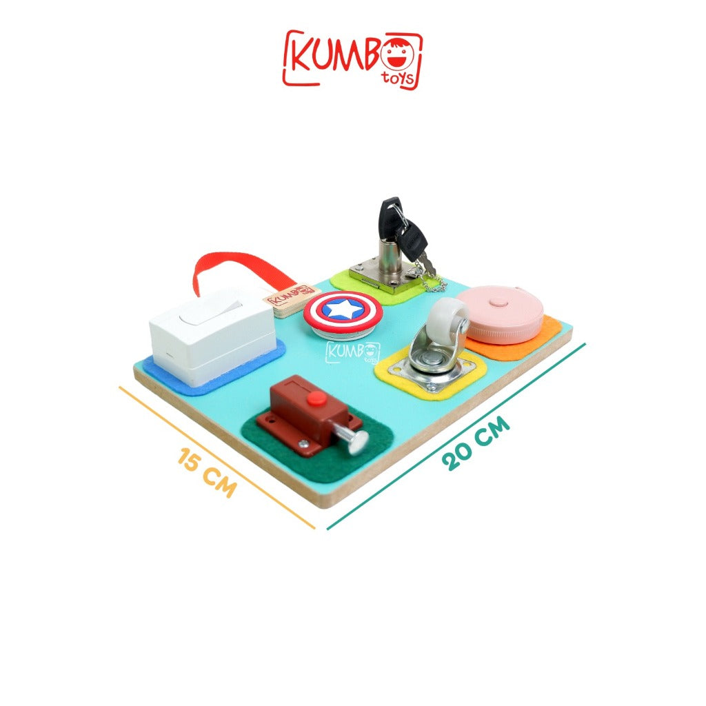 Busy Board Mainan Edukasi Montessori Papan Main Anak