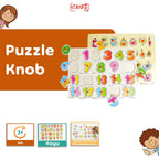 Mainan Edukasi Anak Puzzle Kayu Knob