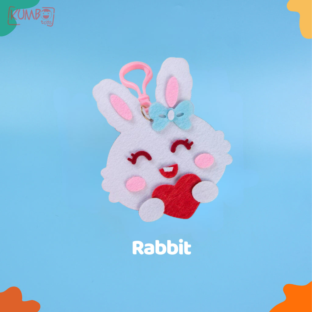 Mainan Edukasi Anak Gantungan Flanel 2D Karakter Hewan Lucu Craft Prakarya Kerajinan Tangan