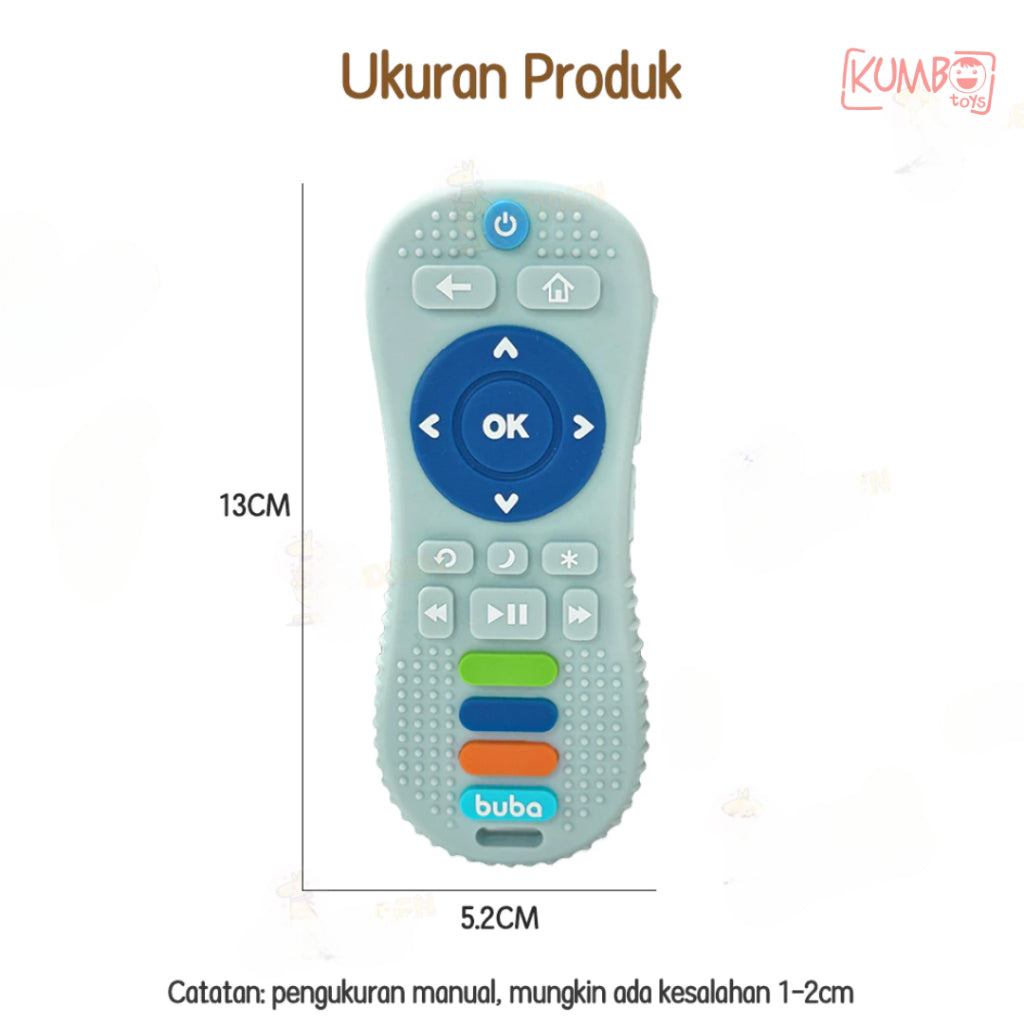 Mainan Gigitan Teether Bayi Silicone Bentuk Remote Bear Polos Teether