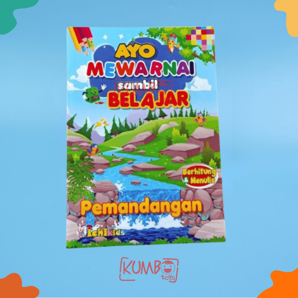 Buku Edukasi Mewarnai Berhitung dan Menulis Anak TK / Paud Karakter A5