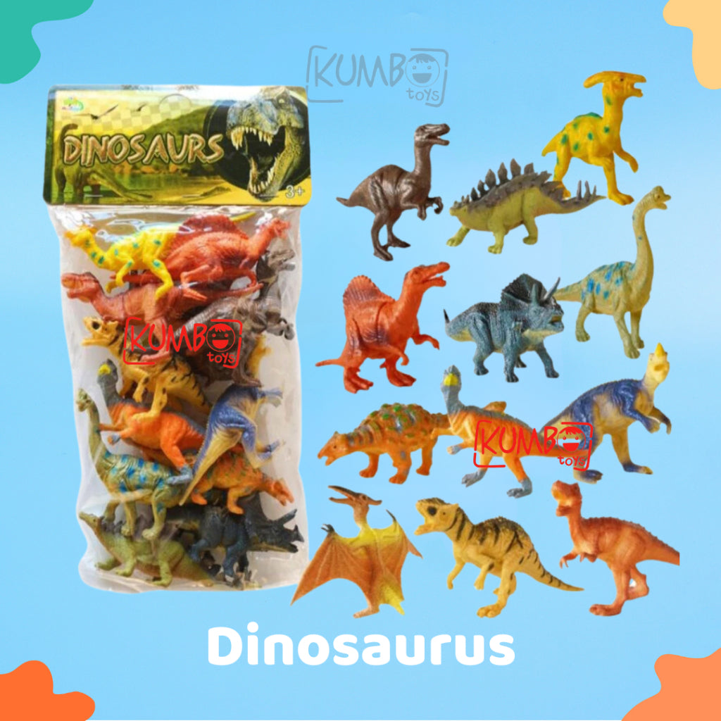 Mainan Edukasi Anak Hewan Karet Miniatur Binatang Diaroma Bentuk Hewan Isi 12 Pcs Figure Wild Animal Dinosaurus Farm Ocean Set