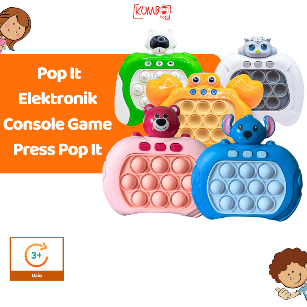 Mainan Edukasi Pop It Elektronik Console Game Press Pop It