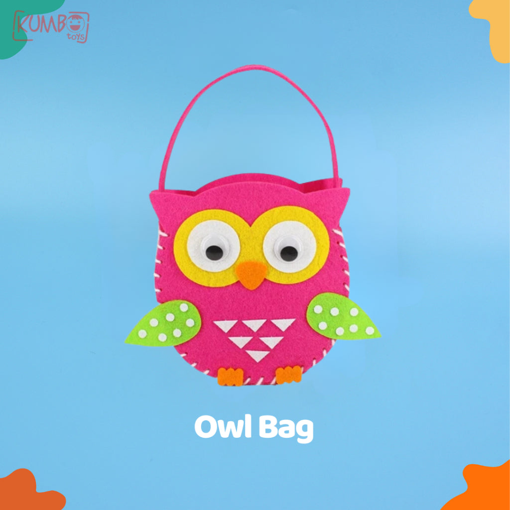 Mainan Edukasi Anak Tas Flanel Anak Montessori DIY Flanel HandBag Menjahit Handcraft Craft karakter