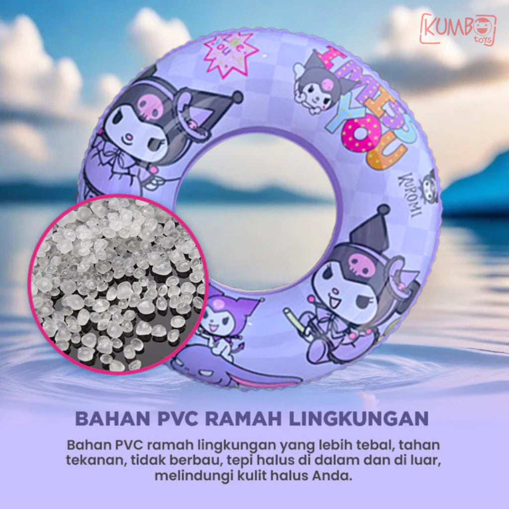 Ban Renang Anak Karakter Lucu 60 & 70 CM Swim Ring PVC Sanrio Stitch