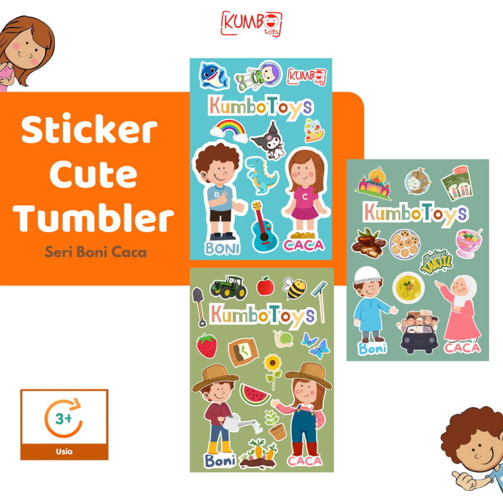 Sticker Cute Tumbler Sheet Tumblr Boni Caca Series KUMBOTOYS
