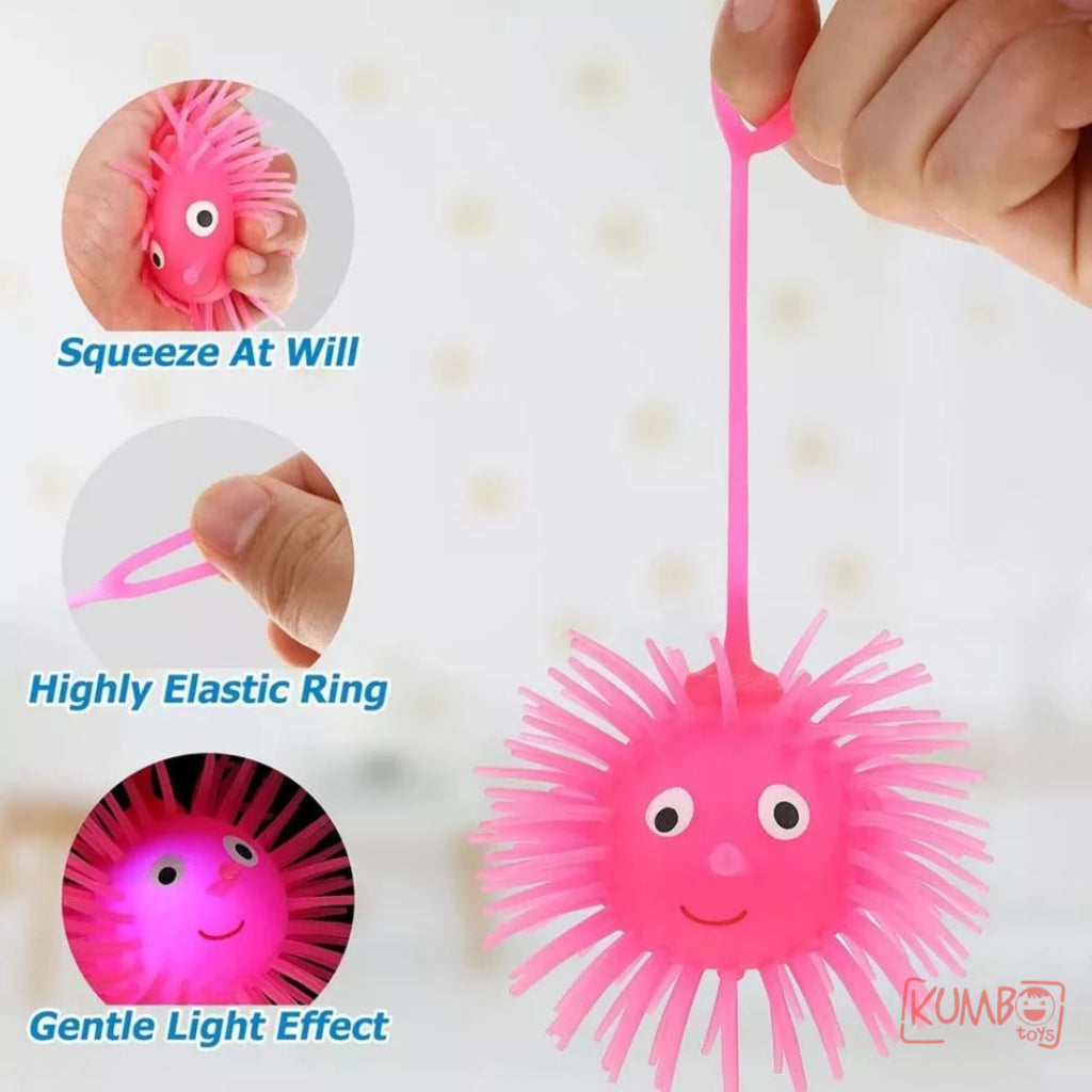 Mainan Edukasi Anak Bola Ubur LED Puffer Ball Ubur Ubur Nyala