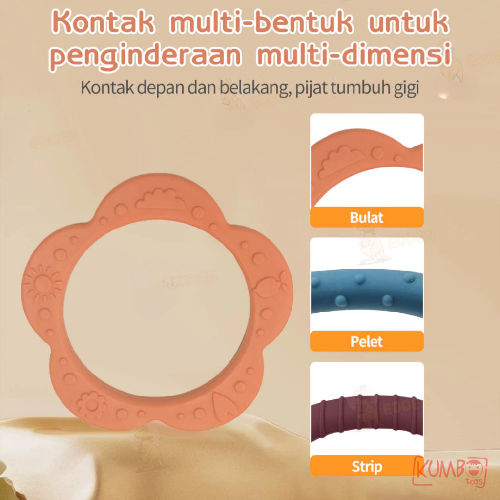 Mainan Gigitan Bayi Teether Bentuk Gelang Teether Silikon