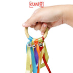 Kumbotoys Ribbon Ring Rattle Rainbow Mainan Edukasi Sensori Anak