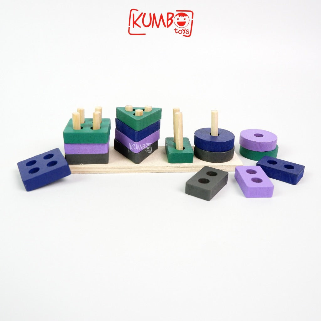Mainan Edukasi Anak Puzzle Geometri Panjang