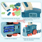 Mainan Edukasi Anak Domino Electric Train Susun Domino Kereta Otomatis