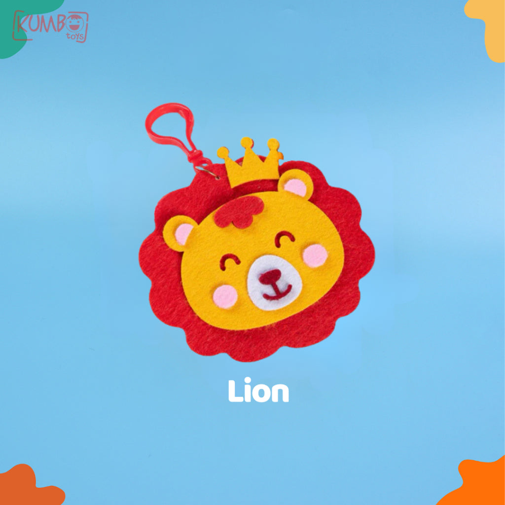 Mainan Edukasi Anak Gantungan Flanel 2D Karakter Hewan Lucu Craft Prakarya Kerajinan Tangan