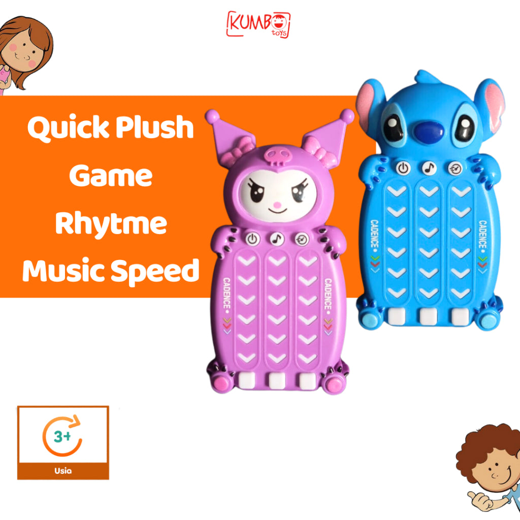 Mainan Edukasi Anak Quick Plush Game Phone Rhytm Music Speed Pop It Elektronik Karakter Small