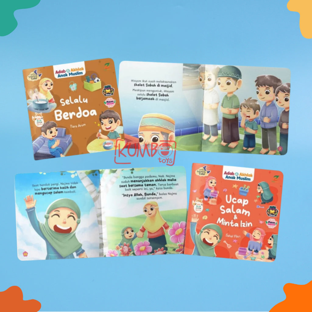 Buku Cerita Adab dan Akhlak Anak Muslim Disertai Read Aloud Story Book Islami Bergambar Serial Cerita Sebelum Tidur Dengan Ayat dan Hadist Pilihan
