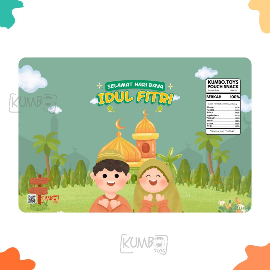 Pouch Snack Bingkisan Ulang Tahun Lebaran 20x30 Idul Fitri Ultah Premium Flexi