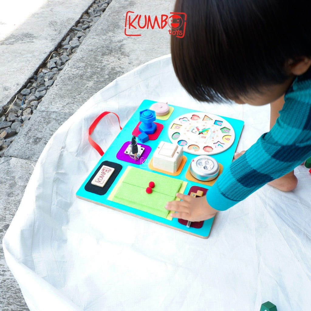 Mainan Edukasi Busy Board Mainan Montessori Papan Main Ukuran Jumbo