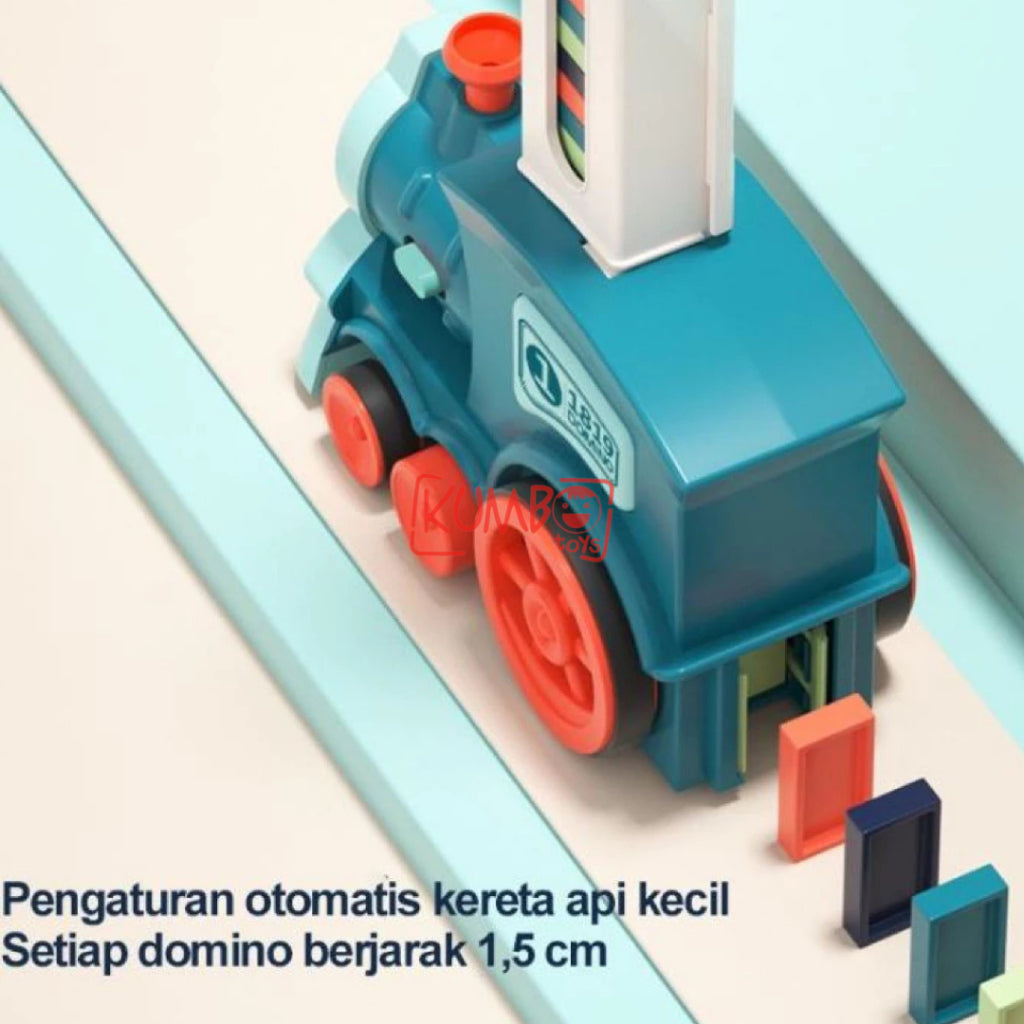 Mainan Edukasi Anak Domino Electric Train Susun Domino Kereta Otomatis