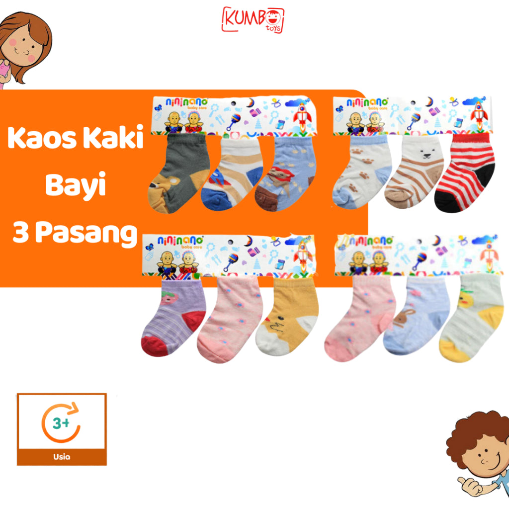 Kaos Kaki Anak Bayi 3 Pasang