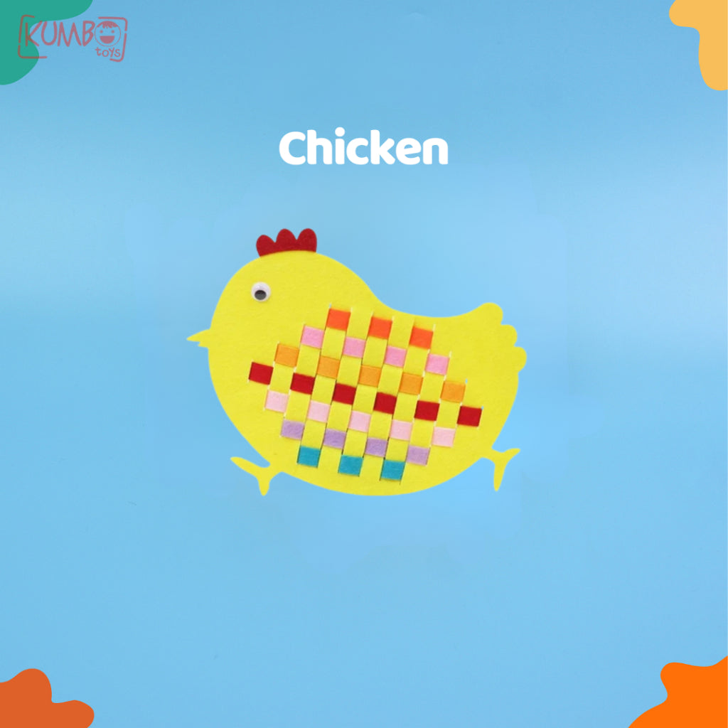 Mainan Edukasi Anak DIY Knitting Flanel Art And Craft Belajar Menganyam EVA Flanel