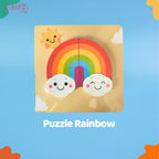 Mainan Edukasi Anak Puzzle Kayu 3D Shape Animal Aneka Bentuk Warna