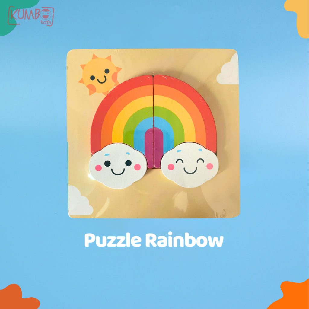 Mainan Edukasi Anak Puzzle Kayu 3D Shape Animal Aneka Bentuk Warna