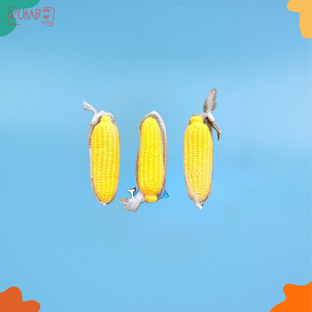 Mainan Edukasi Jagung Anak Vinyl Pencet Bentuk Jagung Bunyi Corn