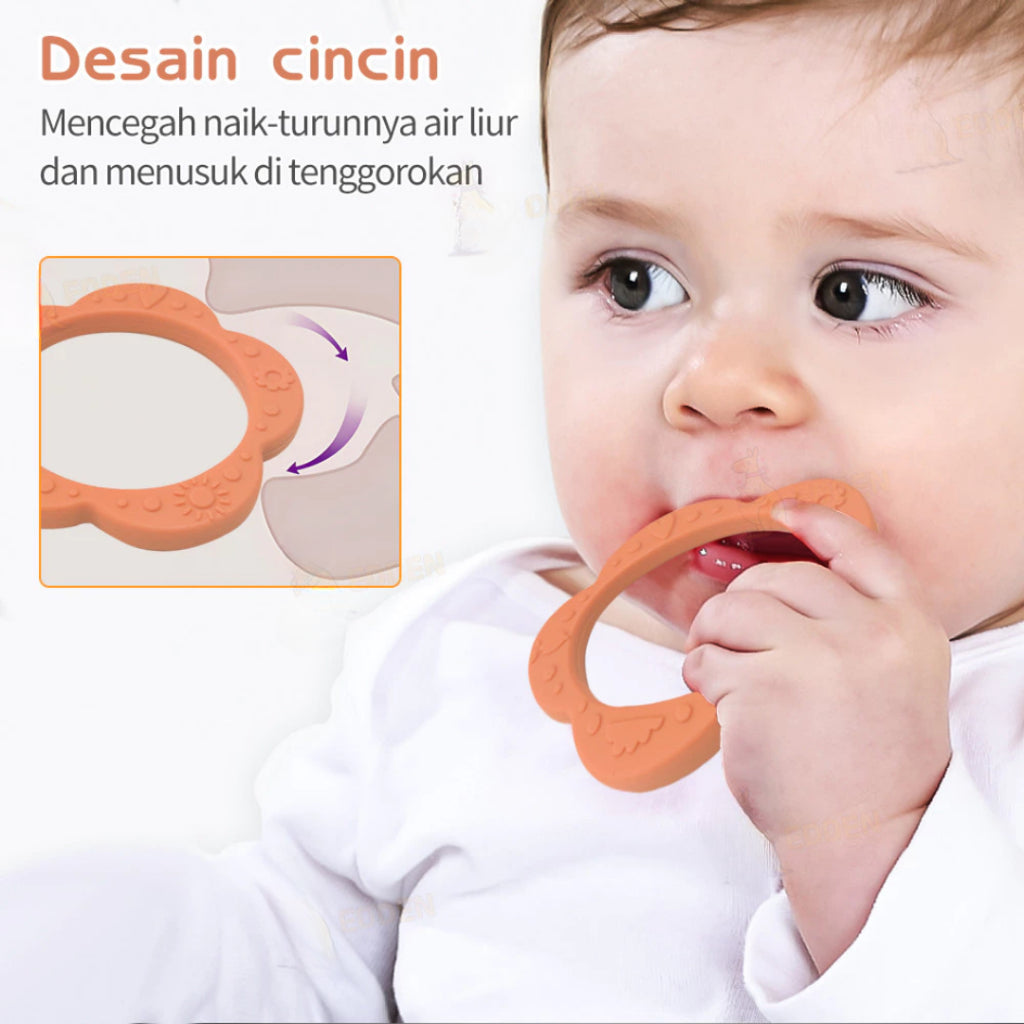 Mainan Gigitan Bayi Teether Bentuk Gelang Teether Silikon