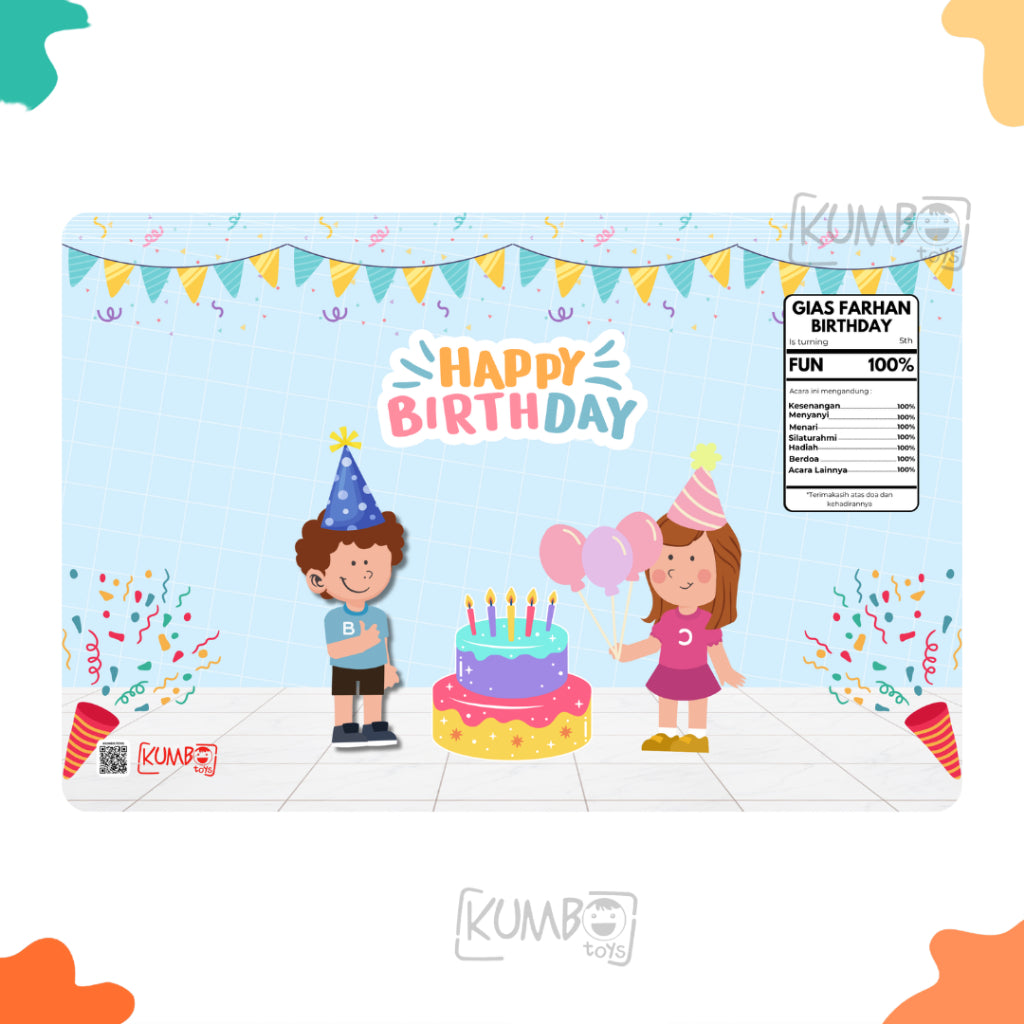 Pouch Snack Bingkisan Ulang Tahun Lebaran 30X40 Idul Fitri Ultah Premium Flexi