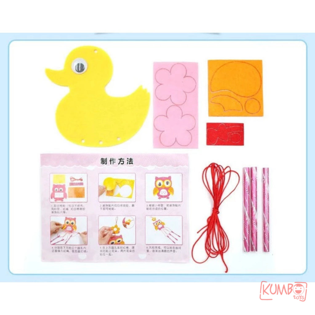 Mainan Edukasi Anak DIY Gantungan Flanel Felt Lonceng Angin Genta Wind Chime Craft Prakarya Kerajinan Tangan