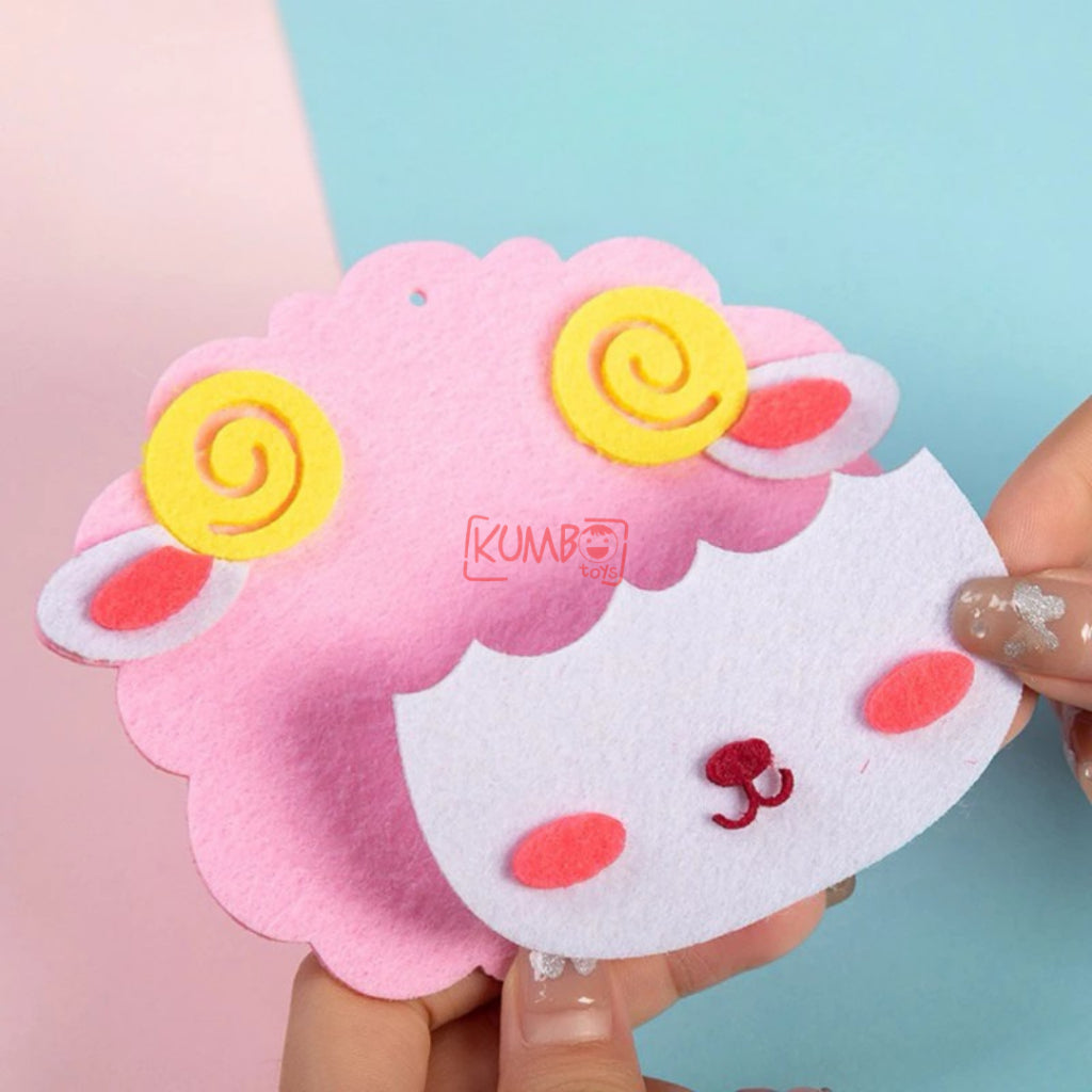 Mainan Edukasi Anak Gantungan Flanel 2D Karakter Hewan Lucu Craft Prakarya Kerajinan Tangan