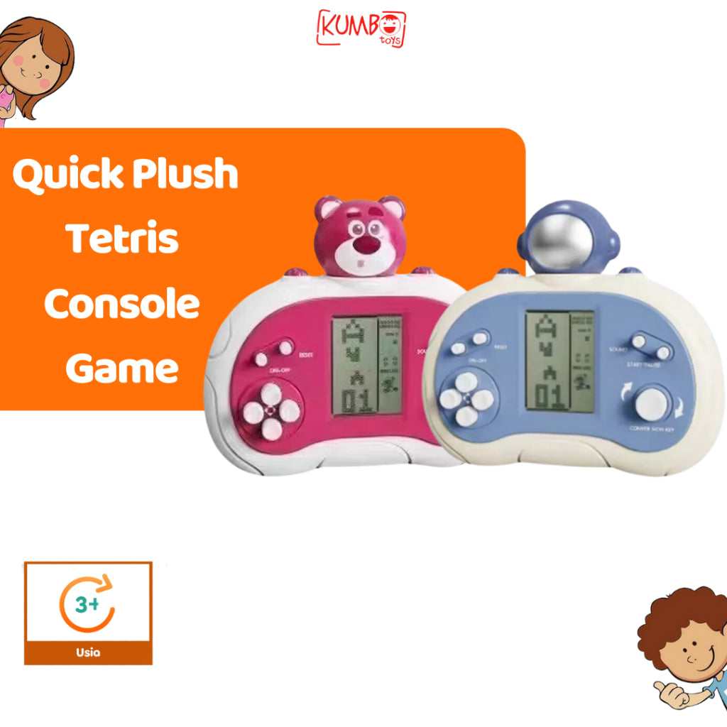 Mainan Edukasi Anak Tetris Elektronik Quick Plush Console Game Character Konsol Klasik Brick Elektrik