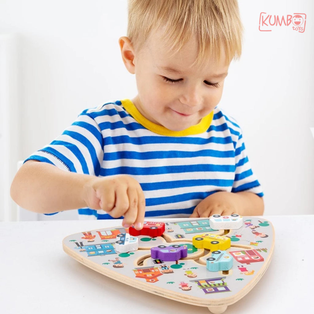 Mainan Edukasi Anak Wooden Labirin Triangle Kayu Segitiga Anak Usia Dini