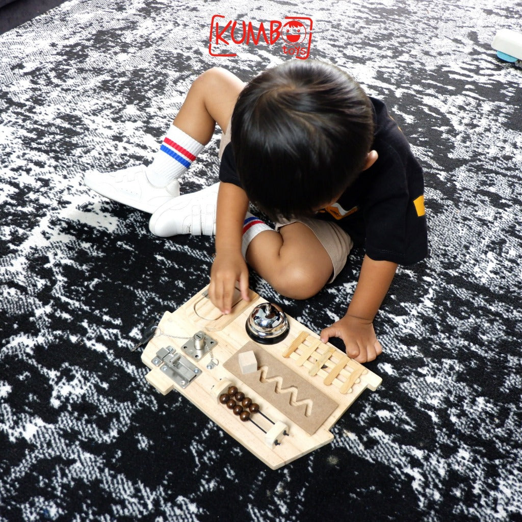 Busy Board Mainan Edukasi Montessori Papan Main Anak