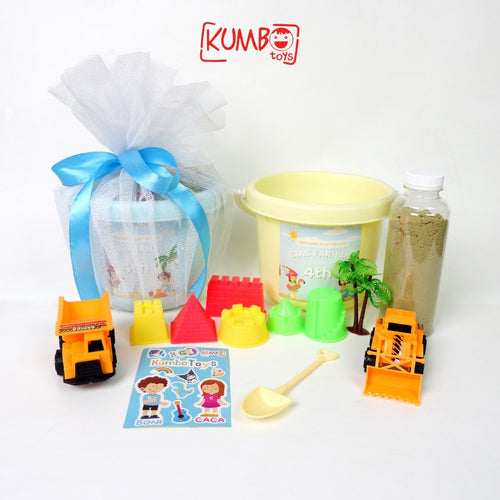 Hampers Sensory Play Bucket Bingkisan Ulang Tahun Anak Tema Construc
