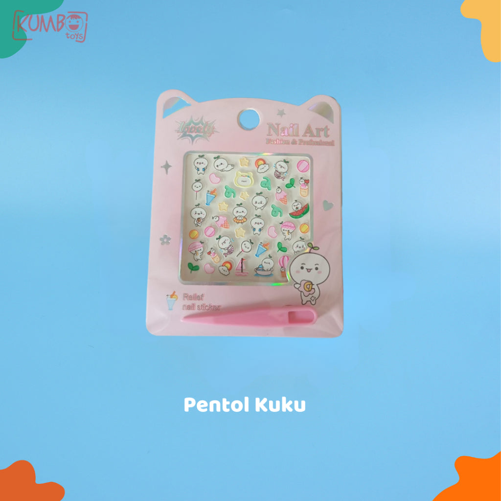 Stiker Kuku Anak Perempuan Karakter Sticker Nail Art Motif Princess Disney