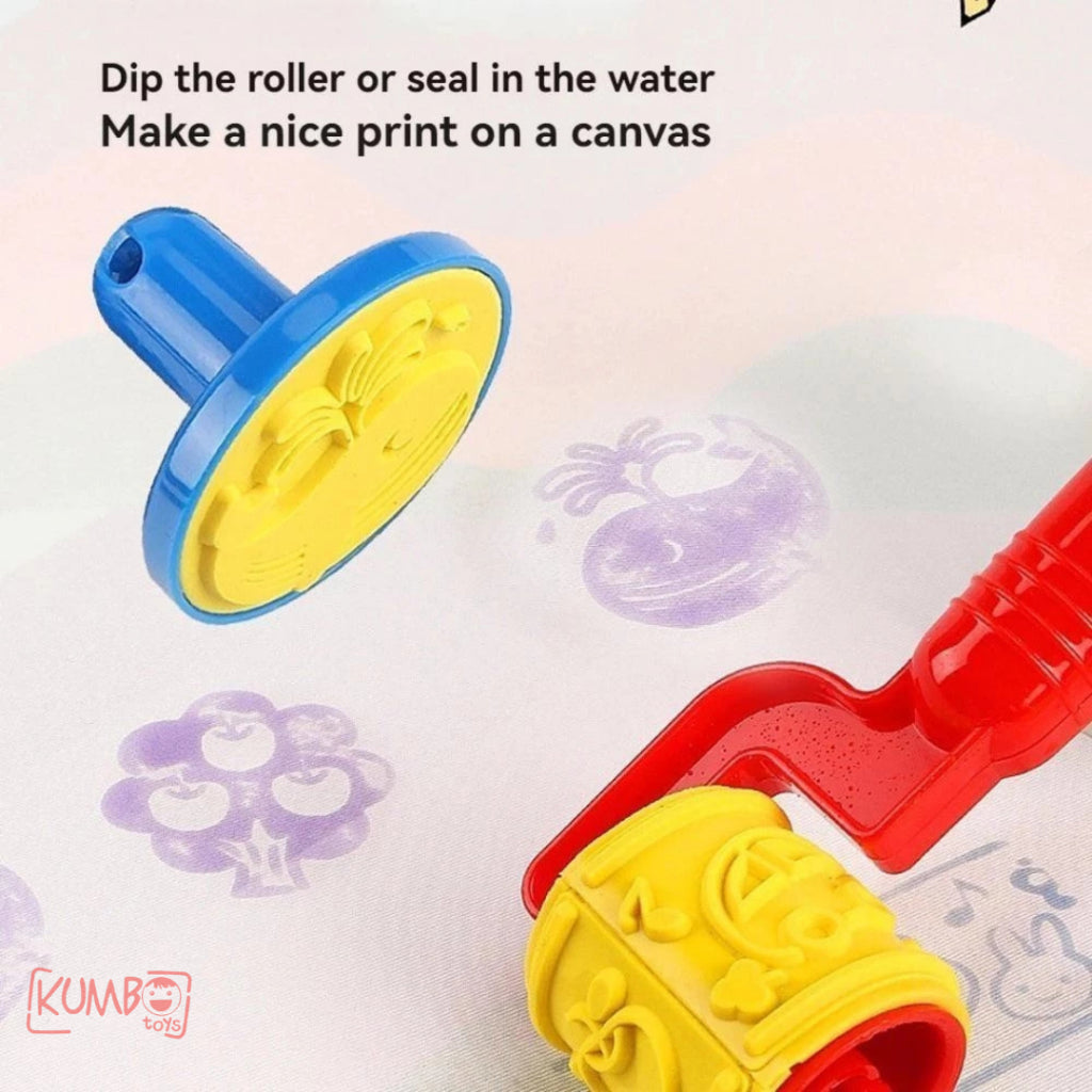 Mainan Edukasi Montessori Anak Water Painting Doodle Mat With Pen Matras Alas Mewarnai