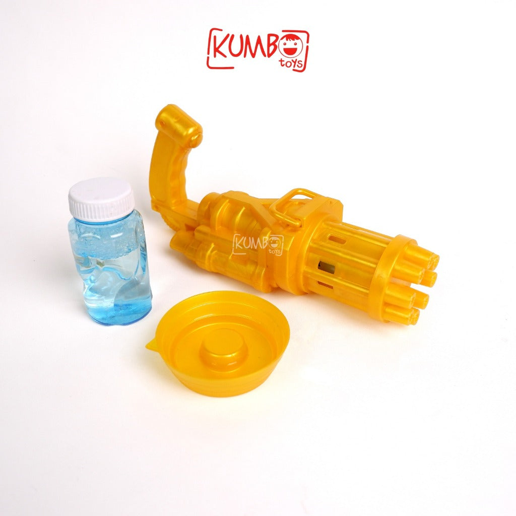 Mainan Bubble Gun Gatling Pistol Gelembung Sabun Anak Buble Gun Elektrik Machine Gun Bubble Busa