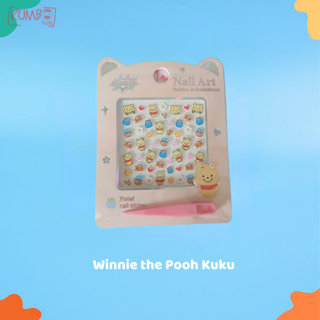 Stiker Kuku Anak Perempuan Karakter Sticker Nail Art Motif Princess Disney
