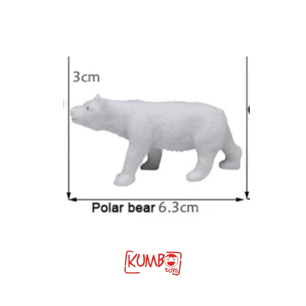 Mainan Edukasi Anak Figure Animal Polar Bear Miniatur Beruang Kutub Figur